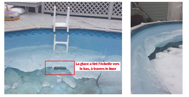 Pompe a chaleur piscine gelee