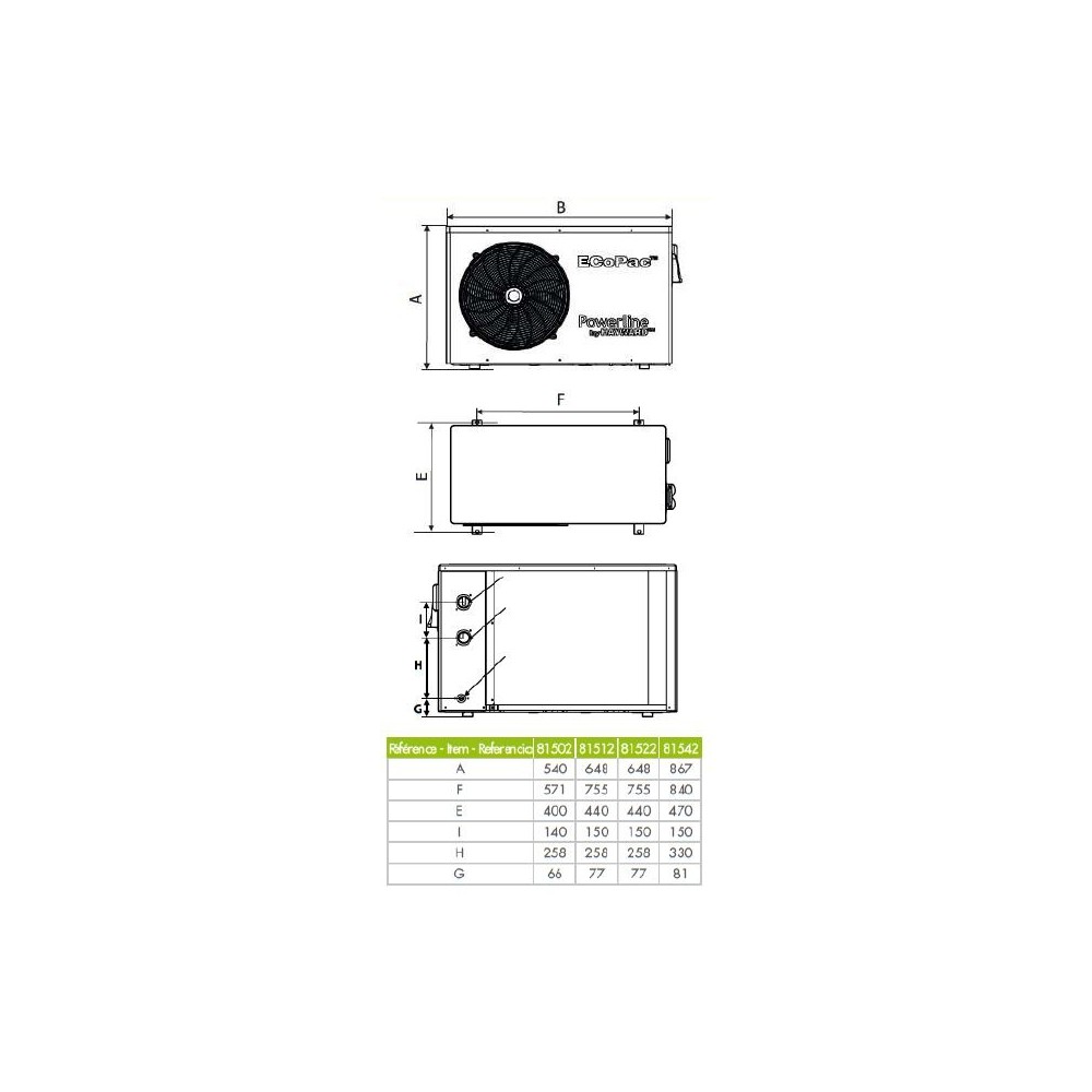 Pompe a chaleur ecopac 81502