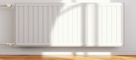 Pompe à chaleur avec radiateur en fonte