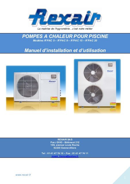 Pompe à chaleur piscine notice