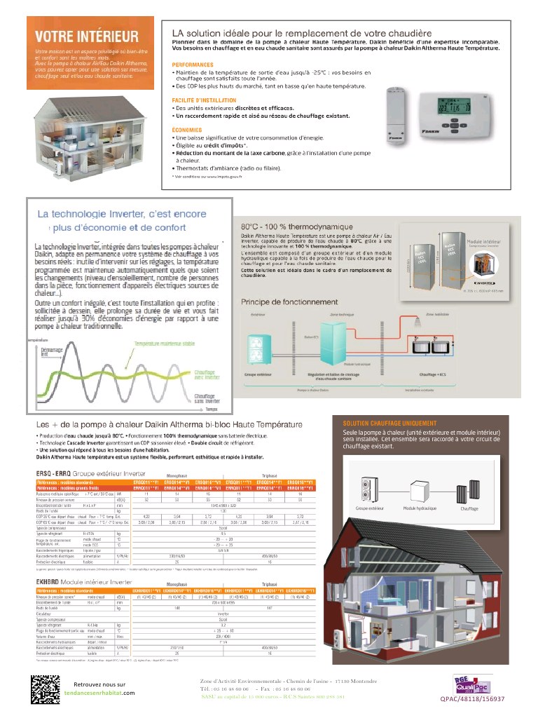 Documentation pompe a chaleur daikin altherma