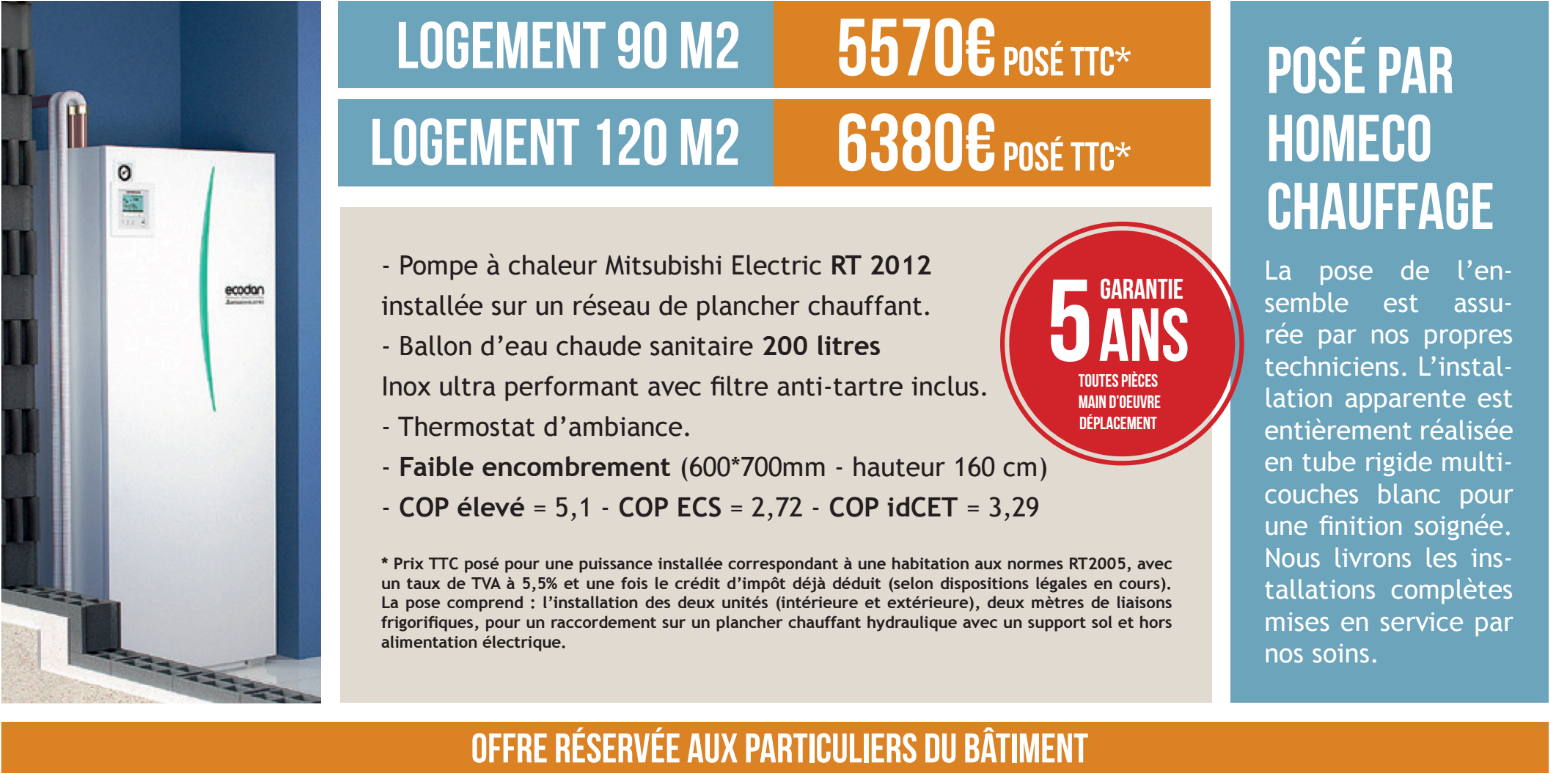 Tva pose pompe a chaleur air air