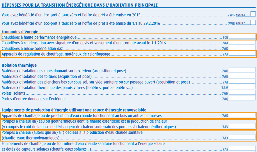 Crédit d'impôt pompe à chaleur 2016
