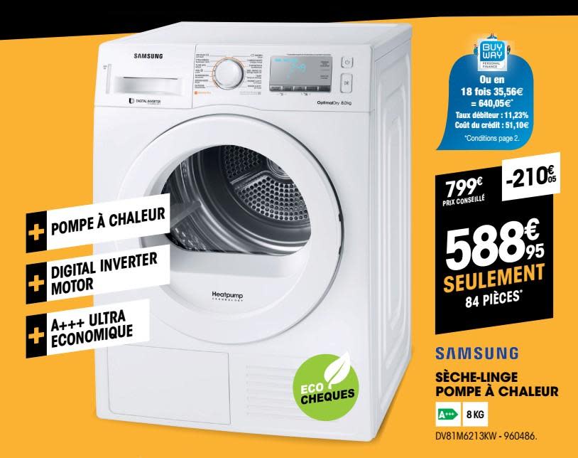 Seche linge samsung pompe à chaleur