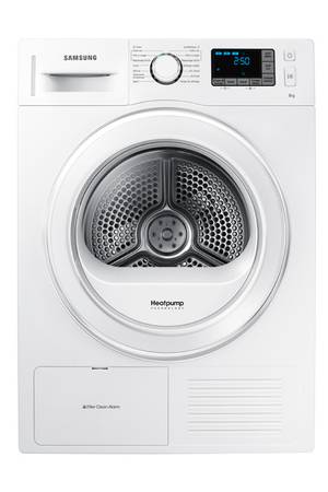 Samsung dv80m5010kw sèche linge - 8 kg - pompe à chaleur - a++ - blanc