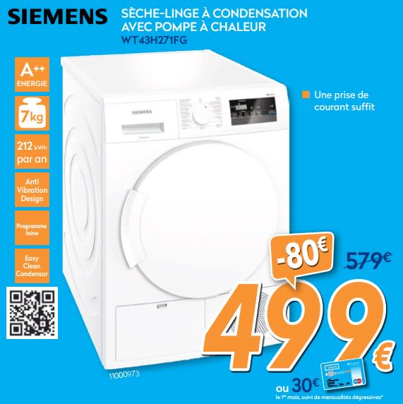 Un sèche-linge à condensation avec pompe à chaleur