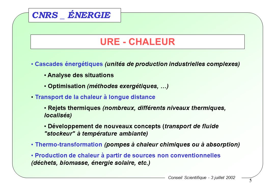 Pompe a chaleur cnrs