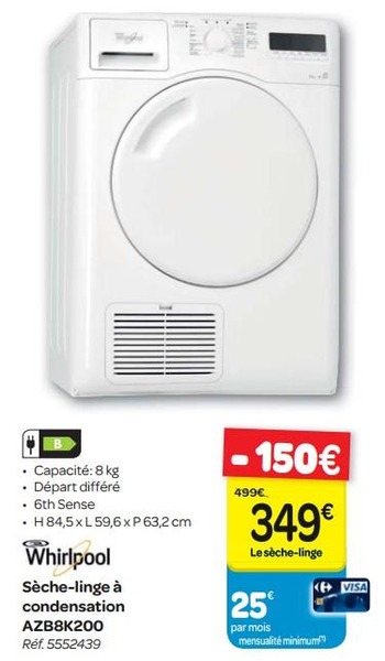 Seche linge pompe a chaleur credit impot