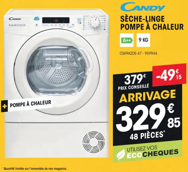 Electro depot seche linge pompe a chaleur